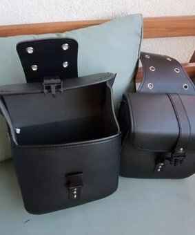 Kožené brašny na motorku. 2x 10 litrů. Nové