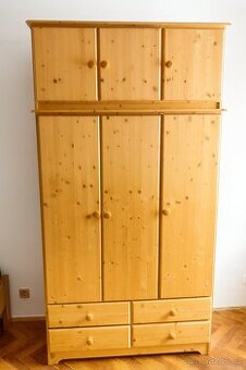 Skříň s nástavbou masiv borovice