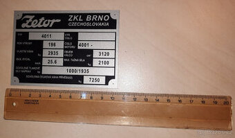 sada štítků Zetor 2011-5611 a další