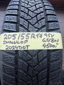 Zánovní zimní 205/55r17 Dunulop