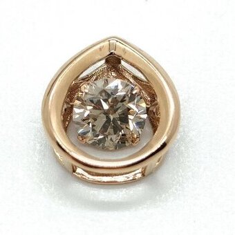 LUXUSNÍ 18 KARÁTOVÝ ZLATÝ DIAMANTOVÝ PŘÍVĚS 0.50CT