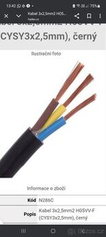 Kabel CYSY 3gx2,5/H05 VV-F/ - 1