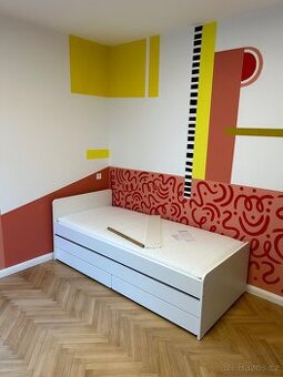 Postel Ikea SLÄKT s vysuvnym luzkem a uloznym prostorem