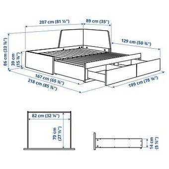 Rozkládací postel Flekke Ikea