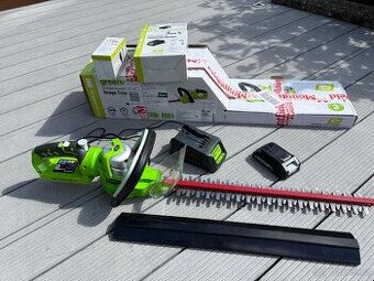 Aku plotové nůžky Greenworks G24HT57 24V+baterie+nabíjecí st - 1