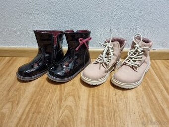 2x holčičí podzimni/ zimni boty, velikost 26