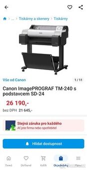 Velkoformátová tiskárna Canon TM-240
