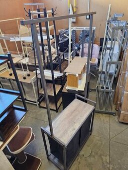 Nový koš na prádlo 2x46 litrů se šatní tyčí