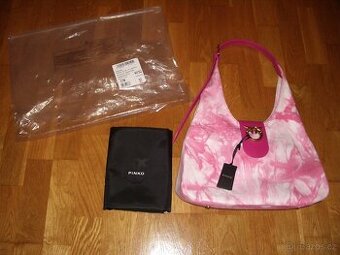 Kabelka PINKO HOBO MINI CANVAS PINK - NOVÁ