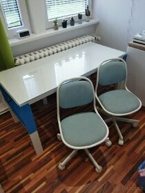 2ks židle + stavitelný psací stůl pro děti IKEA - 1