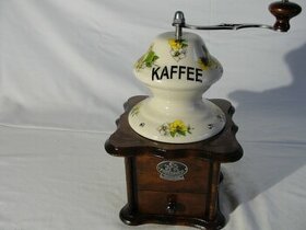 Porcelánový, velký, stolní, mlýnek na kávu - Macešky