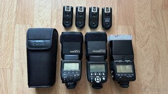 Prodám sadu 3 blesků, 4 odpalů, filtrů Speedlite 580 EX II - 1