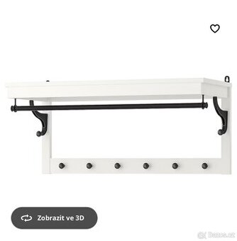 Věšák IKEA , bílá, 85 cm