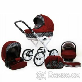 Kočárek Raf-pol BABYLUX ROSSO s autosedačkou