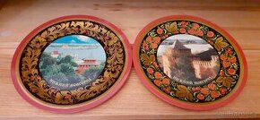dekorativní malované talíře Nižnij Novgorod - chochloma - 1