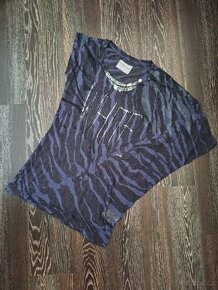 Tmave modre tricko tunika Replay white seal XS