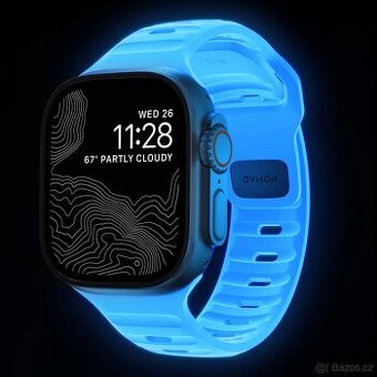 Nomad Sport Strap Ice Blue Glow, pre Apple Watch 42-49 mm