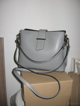 ELEGANTNI KOŽENA KABELKA ŠEDA - NOVA