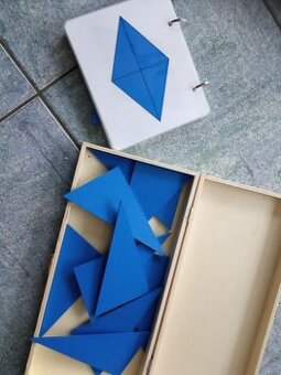 Dřevěná hra, skládačka, voskovky, křídy, puzzle, kvarteto