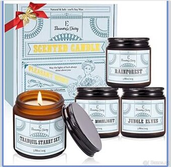 Dárková krabička se 4ks svíček