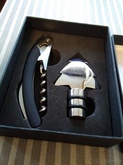 Nová dárková sada vývrtky s uzávěrem na víno.