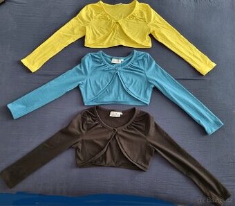 3x bolérko Happy girl's vel. 122/128