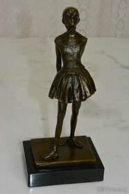 Bronzová soška - Tanečnice na mramorovém podstavci