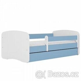 Dětská postel modrá se zásuvkou