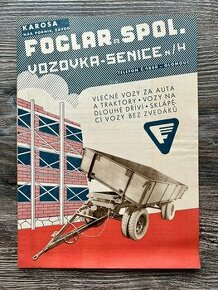 Prospekt vlečné vozy - Foglar a spol. ( 194X ) česky
