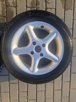 Alu Borbet 15" 4x108, pneu 7mm 195/60/15