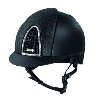 Jezdecká helma KEP Cromo Swarovski Glitter Star - S-M black