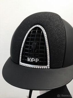 Jezdecká helma KEP Cromo Swarovski Glitter Star - S-M black