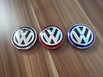 Středové krytky VW 65mm černé modré červené pokličky