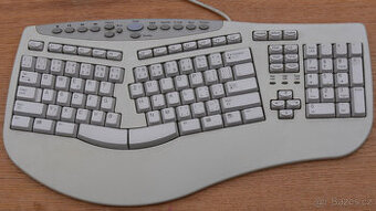 ergonomická klávesnice LiteOn, PS/2
