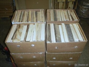 Odřezky z fošen ze sušeného dubu - topení do krbu