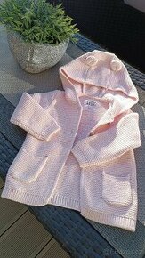Růžový svetr s ouškama pro holčičku F&F, vel 12-18měs