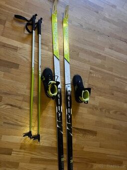 Komplet - běžky 160cm, zateplené  boty Fischer v. 39 a hůlky
