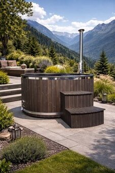 Koupací sud MARBLE čtverec – hydromasáž + aeromasáž (vířivka