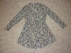 Béžovo-hnědo-černé leopardí šaty / tunika Takko Fashion