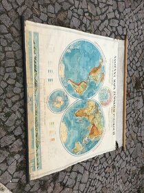Historická mapa světa z roku 1950 - 1