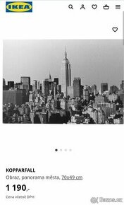 IKEA" Obraz,panorama města NEW YORK "EMPIRE STATE BULDING"