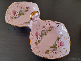 Solnička a pepřenka (růžový porcelán)