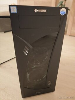 Herní počítač Barbone a monitor