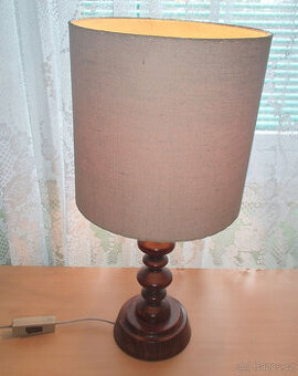 Retro lampa, stahovací lustr, stínidlo a stolní lampička