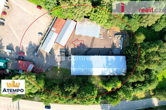 K pronájmu, skladovací plechová hala se zázemím a manipulačn