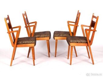 Designové kubistické židle JITONA po přečalounění.