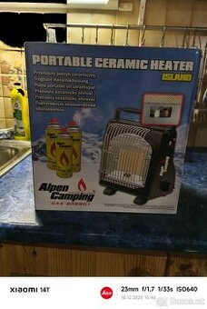 Plynový přenosný keramický ohřívač