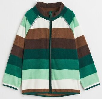 ☘️ PRUHOVANÁ MIKINA H&M flíska vel. 122/128 ☘️