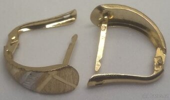 Dámské Zlaté náušnice z bílého a žlutého zlata 585/1,6 gramu