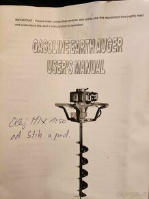 Zemní benzínový vrták + 2 vrtáky